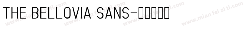 The Bellovia Sans字体转换